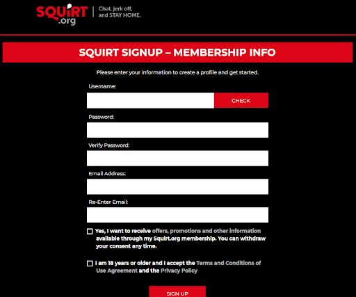 squirt signup