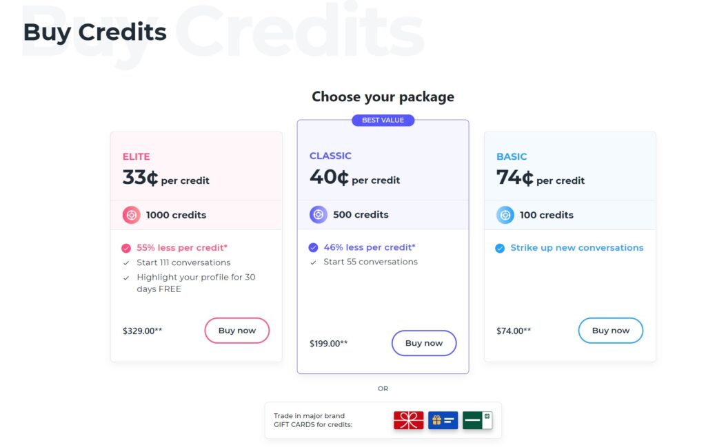The prices on Ashley Madison